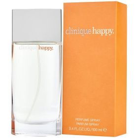 HAPPY by Clinique (Scent: Apple, Bergamot, Plum, Orange, Indian Mandarin, Blood Grapefruit, Rose, Lily of the Valley, Freesia, Orchid, Musk, Amber, Magnolia, Lily, Mimosa, Option: WOMEN, size: 3.4 OZ)