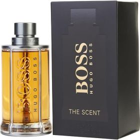 BOSS THE SCENT by Hugo Boss (Scent: ginger, mandarin orange, bergamot, mannika, leather, Option: MEN, size: 6.7 OZ)