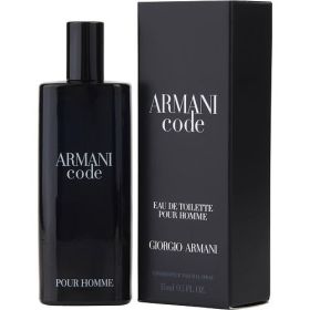 ARMANI CODE by Giorgio Armani (Scent: tonka bean, tobacco, leather, star anise, olive blossom, Option: MEN, size: 0.5 OZ)