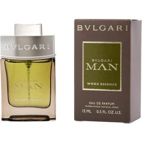 BVLGARI MAN WOOD ESSENCE by Bvlgari (Scent: Coriander Leaf, Lemon Zest, Citruses with sugar, Cypress, Vetiver, Cedar, Benzoin, Option: MEN, size: 0.5 OZ)