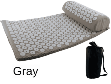 Effective Yoga Massage With Pillow Mat Great Pain Relief Acupressure Relieve Stress Back Cushion (Ships From: China, Color: Grey)
